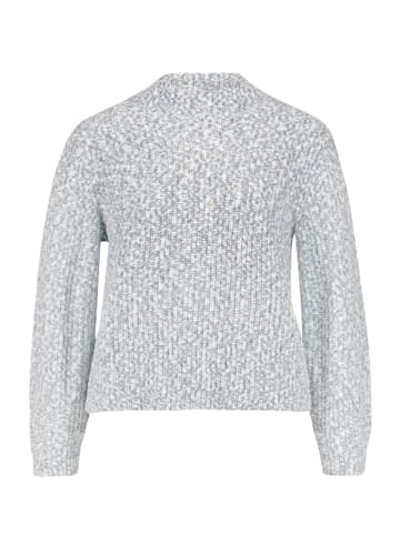 BETTY & CO Strickpullover mit Stehkragen in Schwarz/Weiß