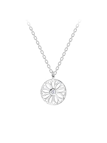 Alexander York Kette mit Anhänger BLUME in 925 Sterling Silber, 2-tlg.