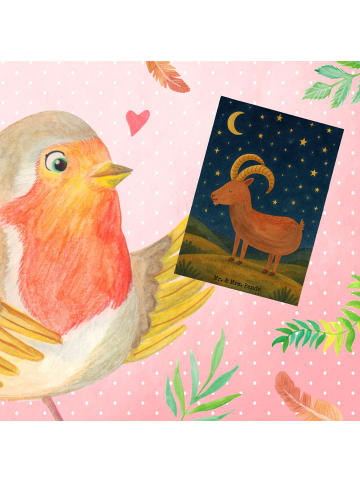 Mr. & Mrs. Panda Grußkarte Sternzeichen Steinbock Design ohne Sp... in Weiß