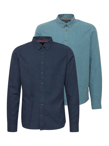 BLEND Langarmhemd BHShirt 2-Pack in Blau