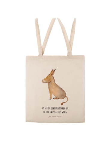 Mr. & Mrs. Panda Uni Tasche Esel mit Spruch in Creme
