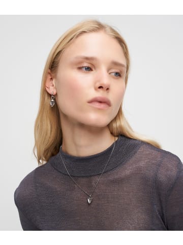 LIEBESKIND BERLIN Ohrringe Creolen - Glass Heart in silber