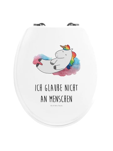 Mr. & Mrs. Panda Klositz Einhorn Wolke 7 mit Spruch in Weiß
