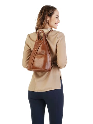 piké Rucksack echt Leder in braun