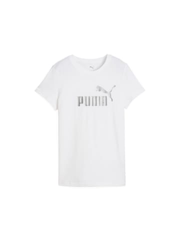 Puma Top "Ess Metallic NO. 1 Logo Tee" in Weiß