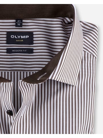 OLYMP  Hemd modern fit in Braun