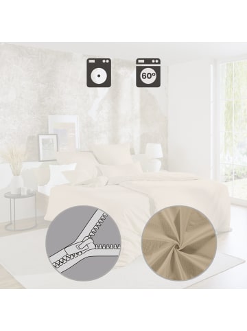 Erwin Müller Seersucker Bettwäsche Wertingen in taupe