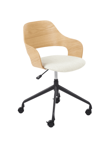 Beliani Bürostuhl NOVATO in Braun/Schwarz/Weiß - (W) 45 x (H) 76 x (L) 45 cm