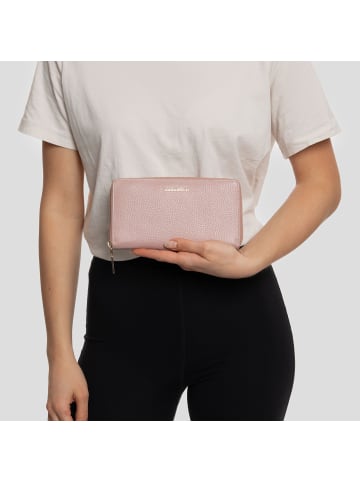 Lazarotti Bologna Leather XL Zip-Around Geldbörse Leder 19 cm in rose