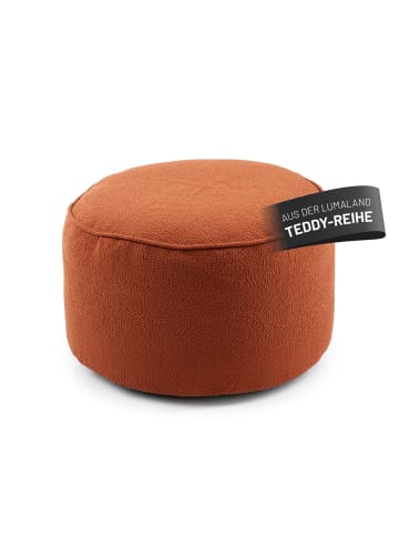 Lumaland LUMALAND Sitzsack-Hocker Indoor Teddyfleece 50l terracotta