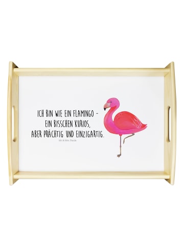 Mr. & Mrs. Panda bett tablett Flamingo Classic mit Spruch in Weiß