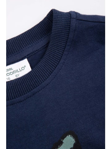 Coccodrillo Langärmliges Baumwollshirt in blau