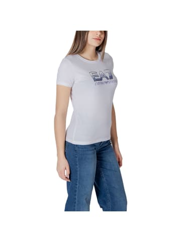 EA7 Weiß Baumwolle T-Shirt