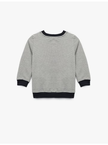 KOTON SWEATSHIRTS in Grau Gestreift