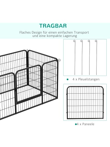 Pawhut Welpenauslauf 129B x 84T x 70H cm