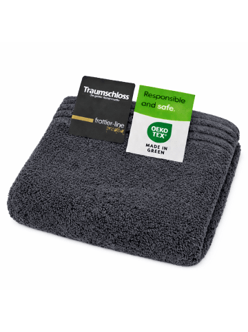 Traumschloss Frottier-Line Premium Handtuch in dunkelgrau