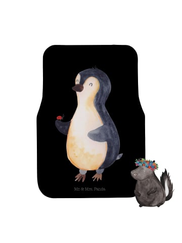 Mr. & Mrs. Panda Kfz-Fußmatte Pinguin Marienkäfer ohne Spruch in Schwarz