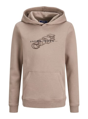 JACK & JONES Junior Kapuzenpullover in Desert Taupe