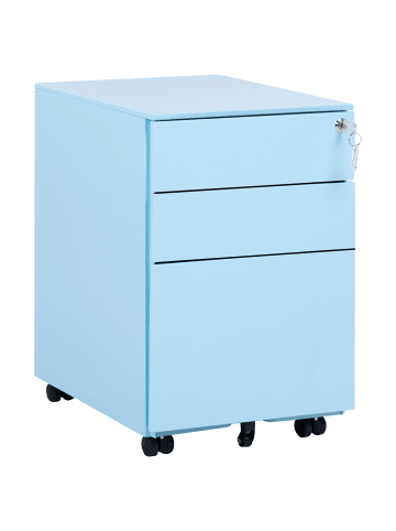 Beliani Büroschrank CAMI in Blau - (W) 39 x (H) 60 x (L) 50 cm