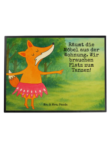 Mr. & Mrs. Panda Bastelunterlage Fuchs Ballerina Design mit Spruch in Weiß