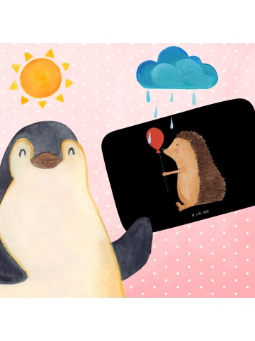 Mr. & Mrs. Panda Duschvorleger Igel Luftballon ohne Spruch in Schwarz