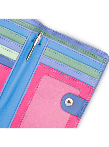MYWALIT Geldbörse RFID Schutz Leder 8 cm in  viola