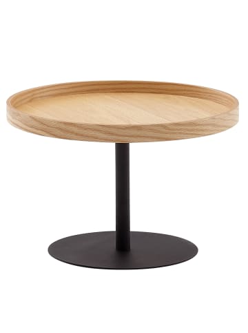 KADIMA DESIGN Couchtisch | Holz/Metall, Eiche, 61x61x40cm, Rund