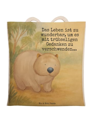 Mr. & Mrs. Panda Tasche Wombat Design mit Spruch in Weiß