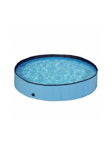relaxdays Hundepool in Blau - (H)30 x Ø 160 cm