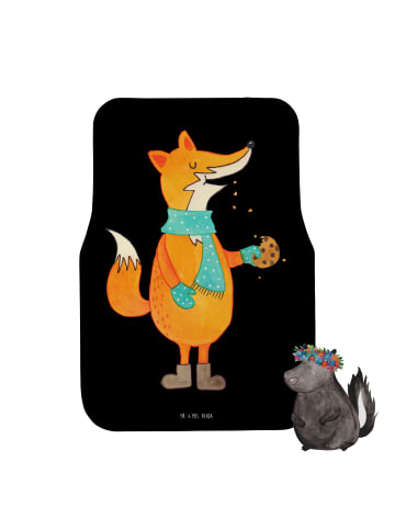 Mr. & Mrs. Panda Fußmatte Auto Fuchs Keks ohne Spruch in Schwarz