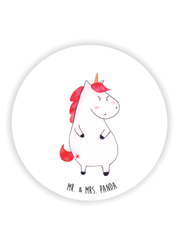 Mr. & Mrs. Panda Pinnwand Magnet Einhorn Wut ohne Spruch in Weiß