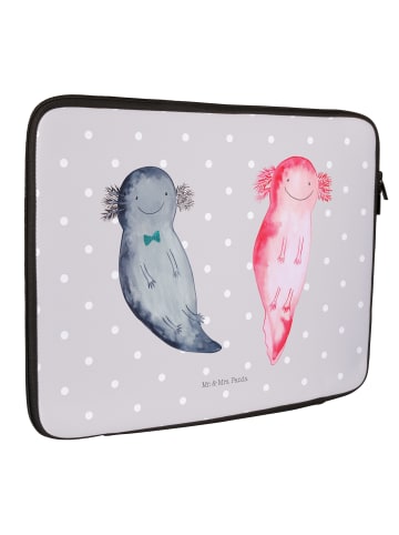 Mr. & Mrs. Panda Laptoptasche Axolotl Freundin ohne Spruch in Grau Pastell