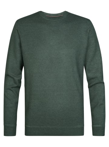 Petrol Industries Melierter Pullover mit Rundhalsausschnitt stonebend in Grün