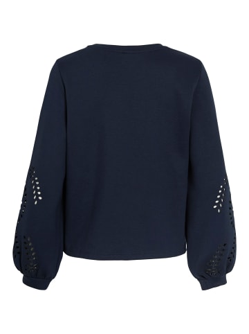 Vila Langärmeliges Sweatshirt in Navy Blazer