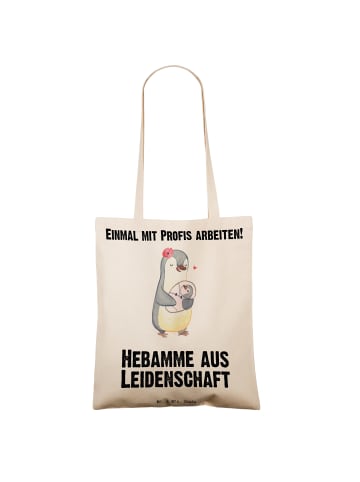 Mr. & Mrs. Panda Shopper Hebamme Leidenschaft mit Spruch in Creme