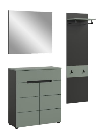 ebuy24 Garderobenmöbel Canu (3-teilig) Staubgrün 140 x 37 cm