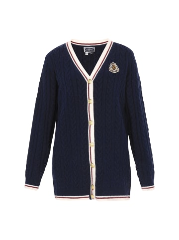 DreiMaster Maritim Cardigan in navy offwhite wine red