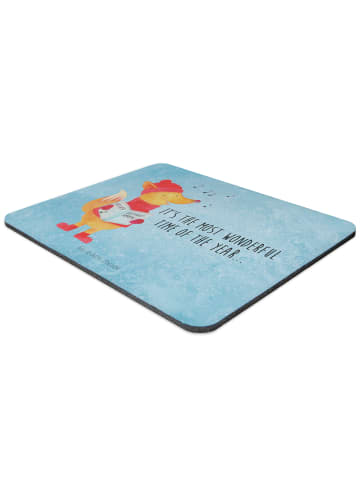 Mr. & Mrs. Panda Mousepad Fuchs Sänger mit Spruch in Eisblau