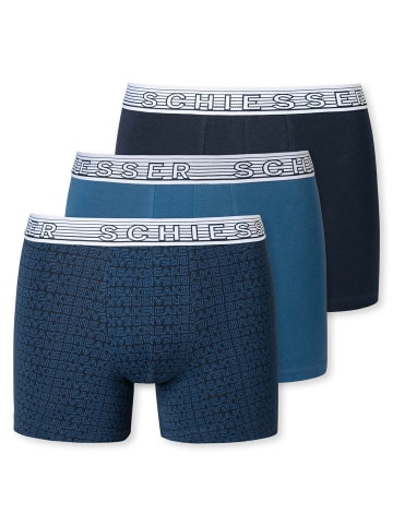 Schiesser Boxershort 3er Pack in Blau