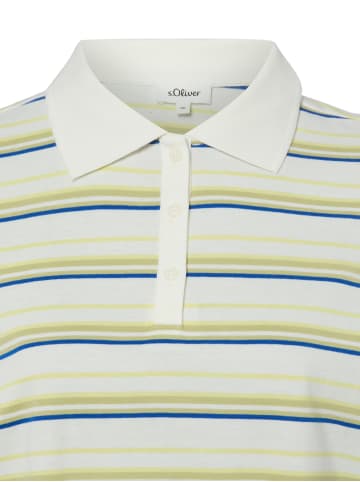s.Oliver Poloshirt in weiß gelb - 0001
