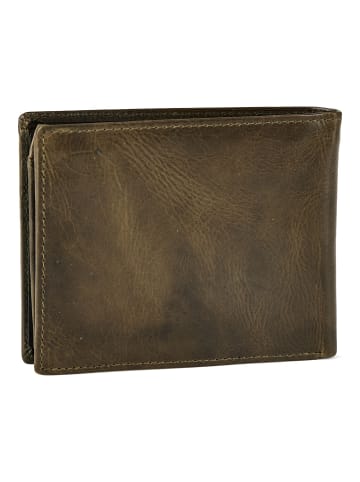 Greenburry Newport Geldbörse RFID Schutz Leder 12 cm british green