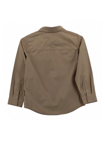 Jack Wolfskin Langarmshirt Lakeside Shirt Kids Hemd Kinder Moskito Longsleeve Shirt in Braun
