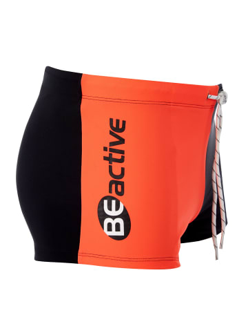 BECO the world of aquasports Badeshorts BEaktive in schwarz-orange