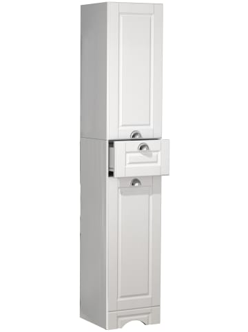 VCM  Holz Badmöbel Bad Hochschrank Badschrank Casalo in Weiß