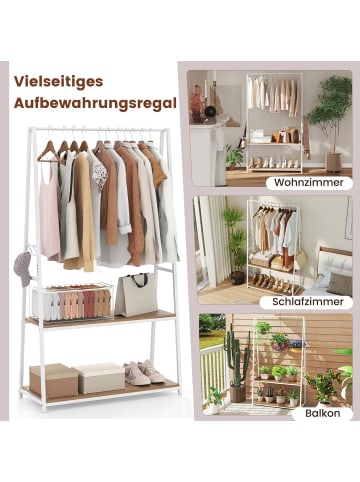 COSTWAY Kleiderständer in Weiß