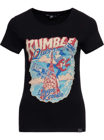Queen Kerosin Shirt "Rumble Queen" in Schwarz