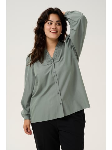 KAFFE curve Langarm-Bluse KCmai Regular fit in Balsam Green