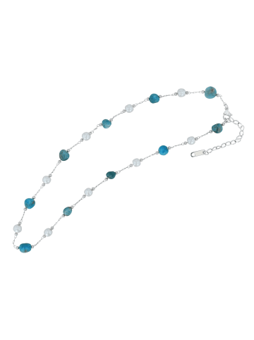 Adeliás Damen Halskette aus Edelstahl mit Süßwasserperle 40 cm in silber