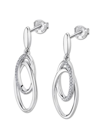 LOTUS silver Ohrringe Silber 925 Sterling Silber Zirkoniastein Ohrhänger