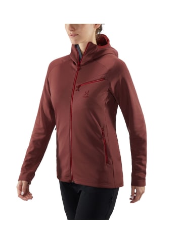 Haglöfs Fleecejacke Khione Mid Hood in Maroon Red/Brick Red